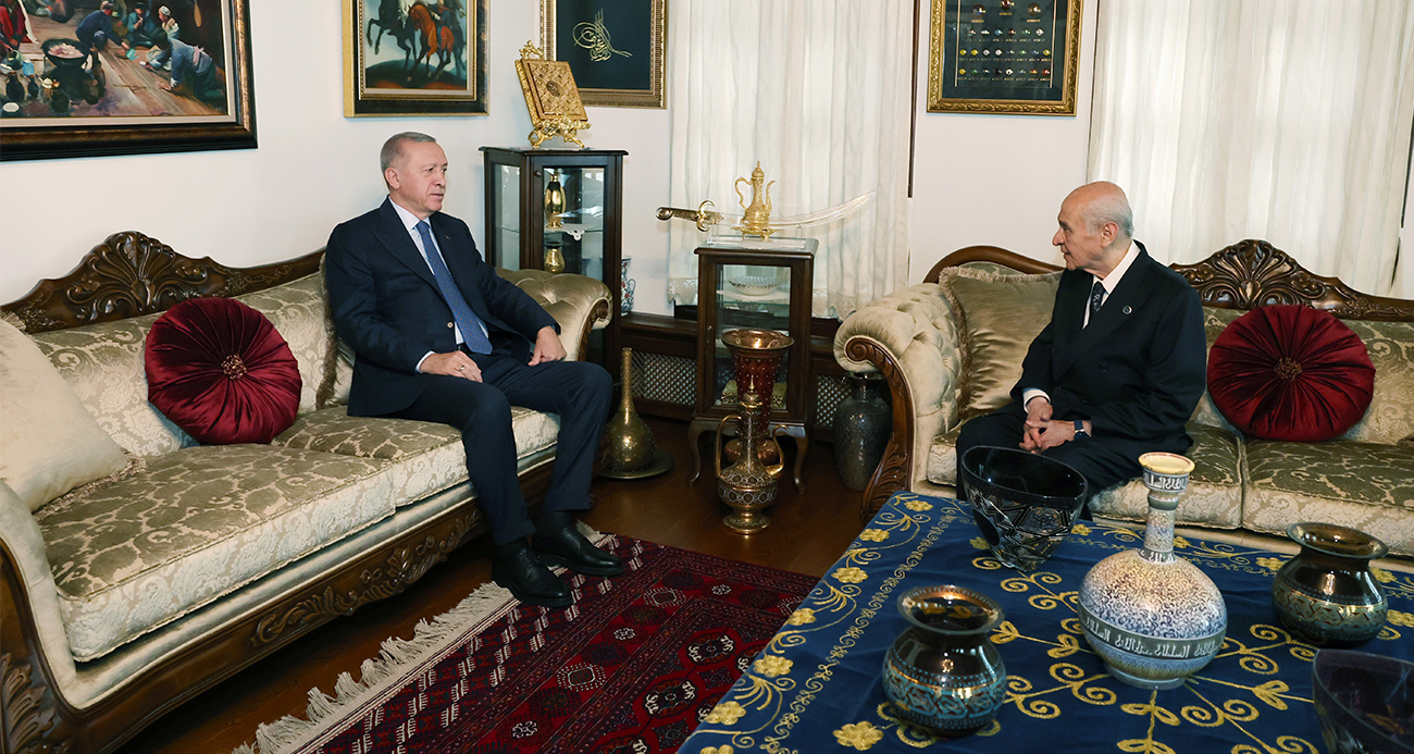Cumhurbaşkanı Recep Tayyip Erdoğan, MHP Genel Başkanı Devlet Bahçeli ile bir araya geldi.