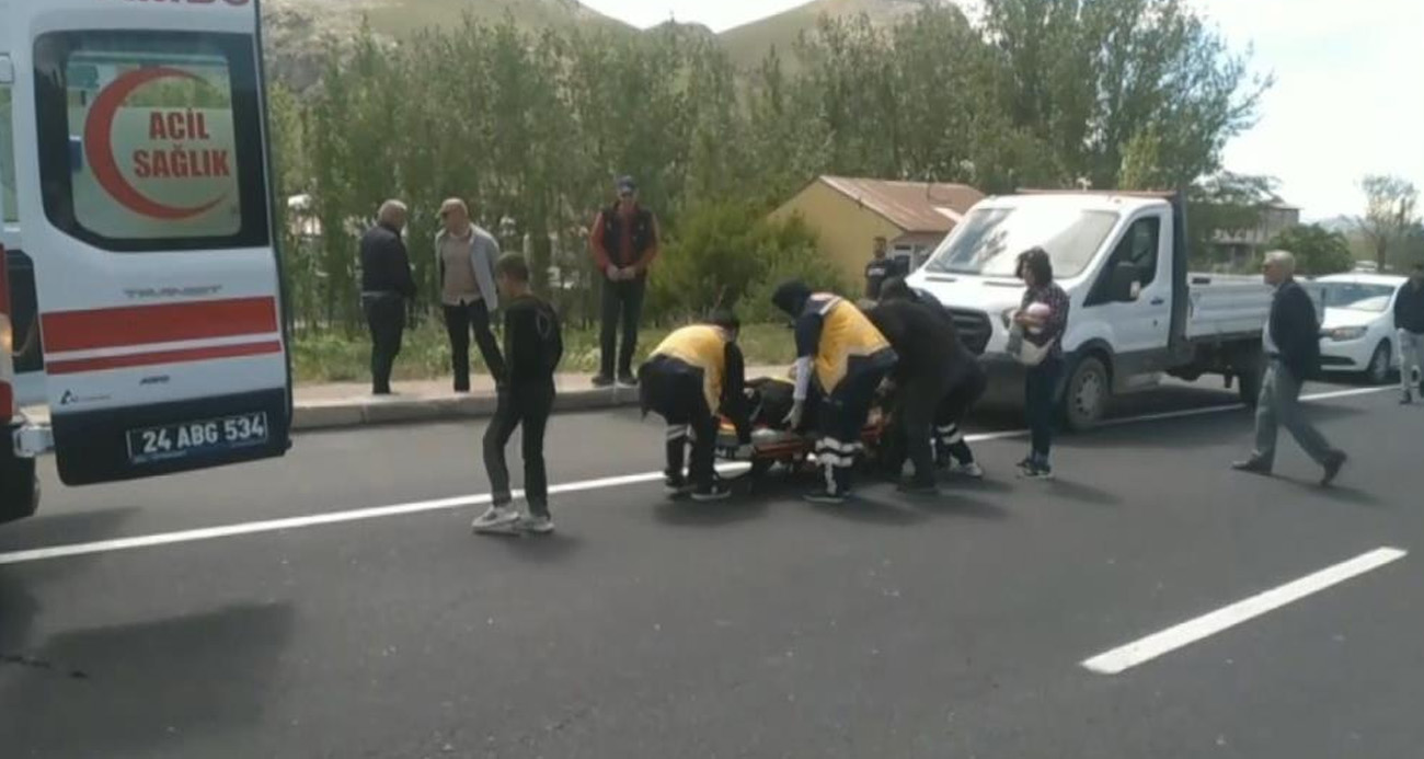 Yolun karşısına geçmeye çalışan kadına otomobil çarptı