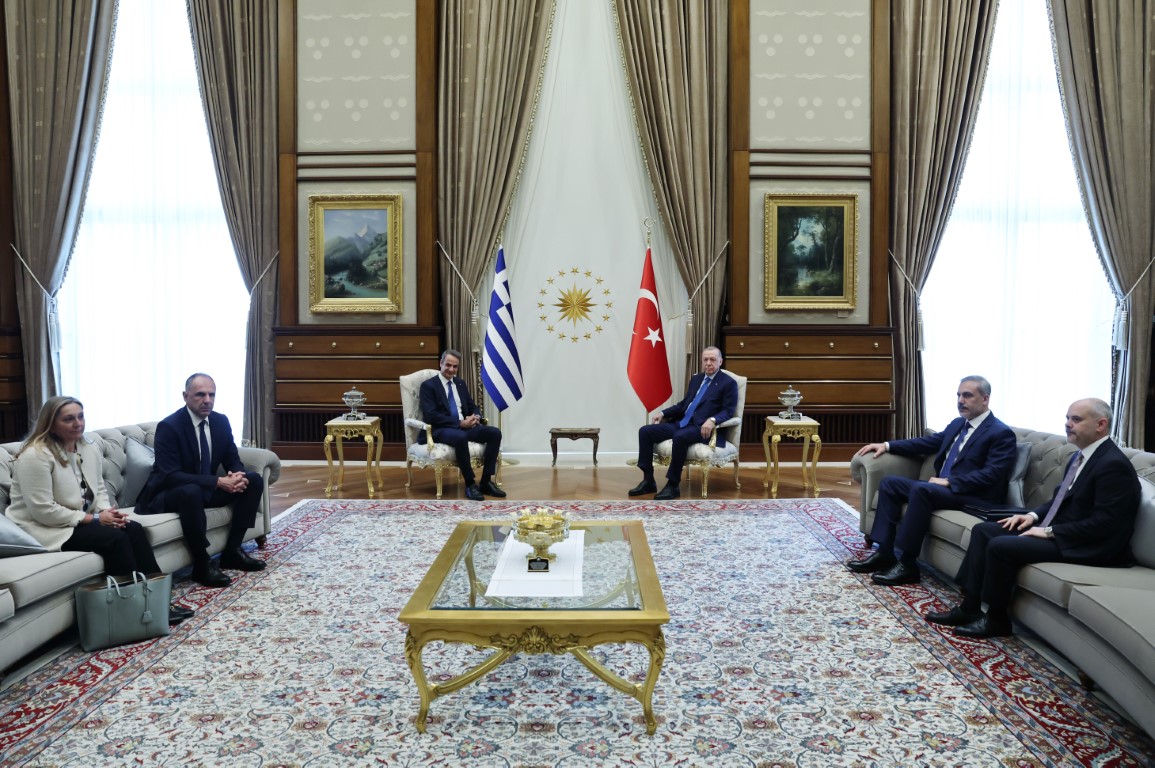 Cumhurbaşkanı Erdoğan, Yunan Başbakanı Miçotakis bir araya geldi