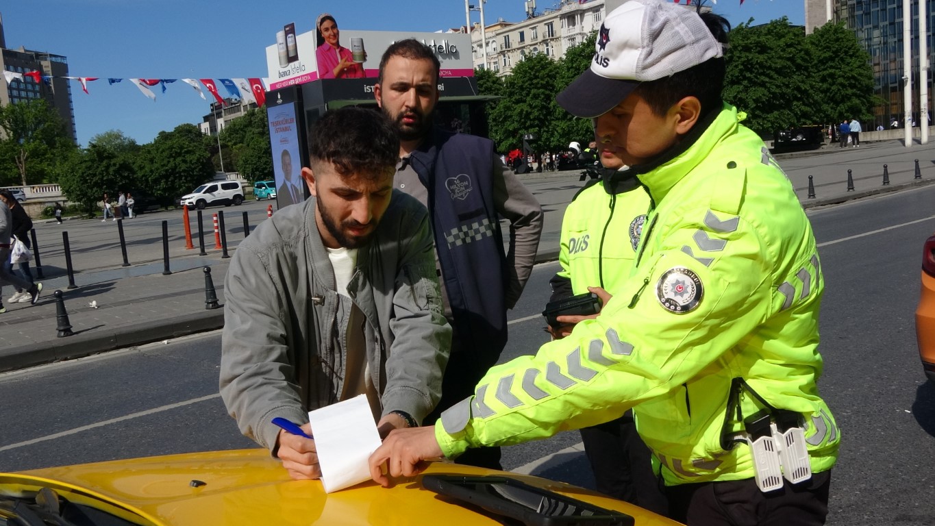 Taksilere araç içi kamera denetimi: 10 araç trafikten men edildi