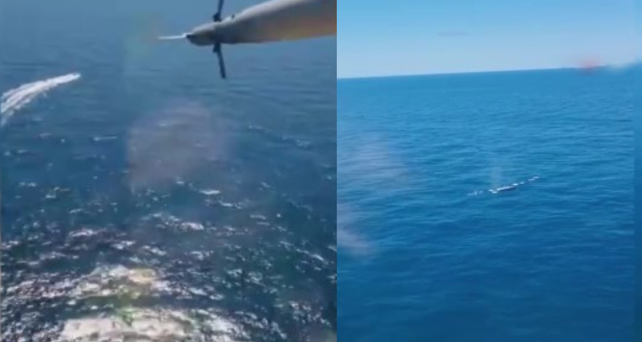 Rusya Savunma Bakanlığı, Karadeniz’de Ukrayna’ya ait insansız deniz araçlarını imha ettiği anlara ait görüntüleri paylaştı.