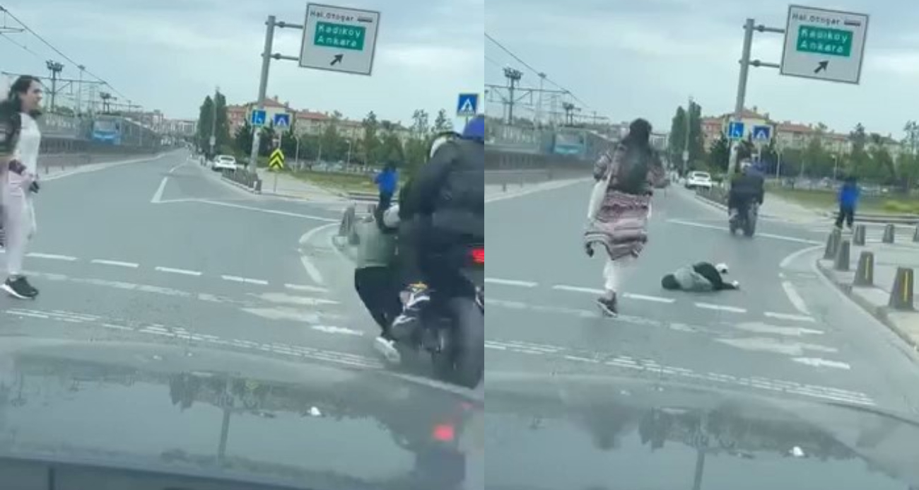 Sultangazi’de motosiklet sürücüsü küçük çocuğa çarpıp kaçtı: O anlar kamerada