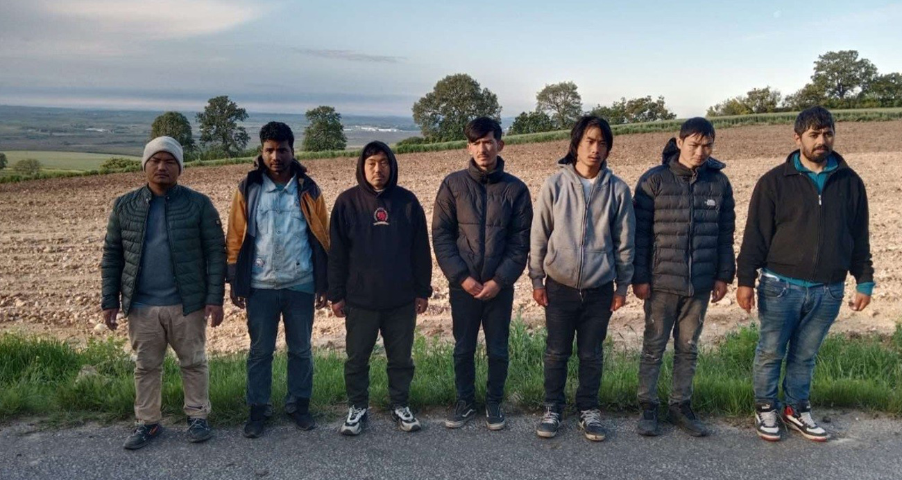 Edirne’de 7 Nepal uyruklu kaçak göçmen yakalandı
