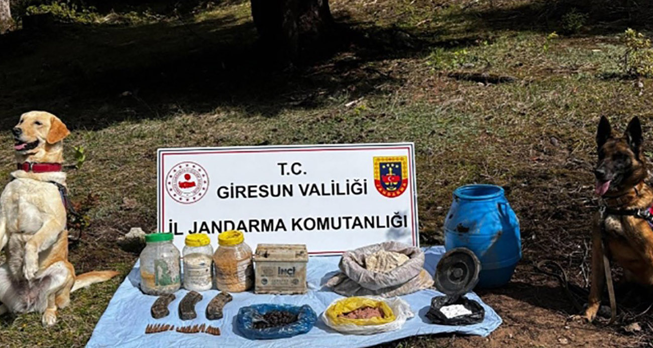 Giresun’da sığınakta mühimmat ve patlayıcı ele geçirildi