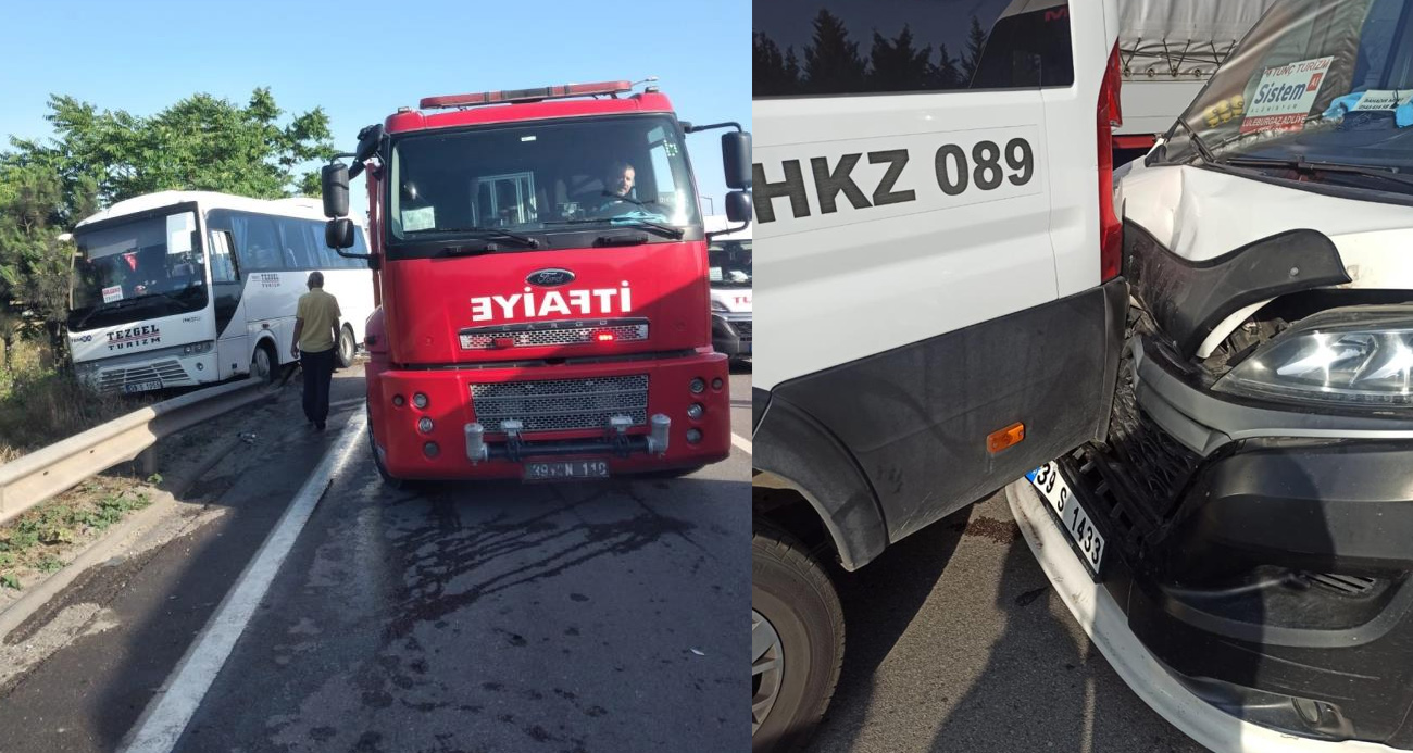 İki kaza yan yana: 8 araç kazaya karıştı, 19 yaralı