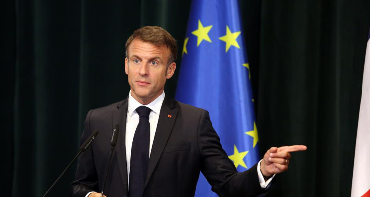 Macron: "Gazze'deki Filistinlilerin çektiği çile sona ermeli”