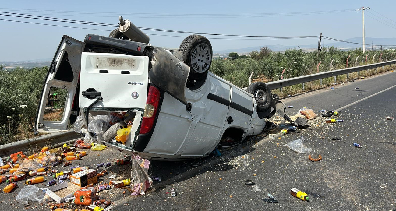 Manisa’da iki araç çarpıştı: 1 ölü, 5 yaralı