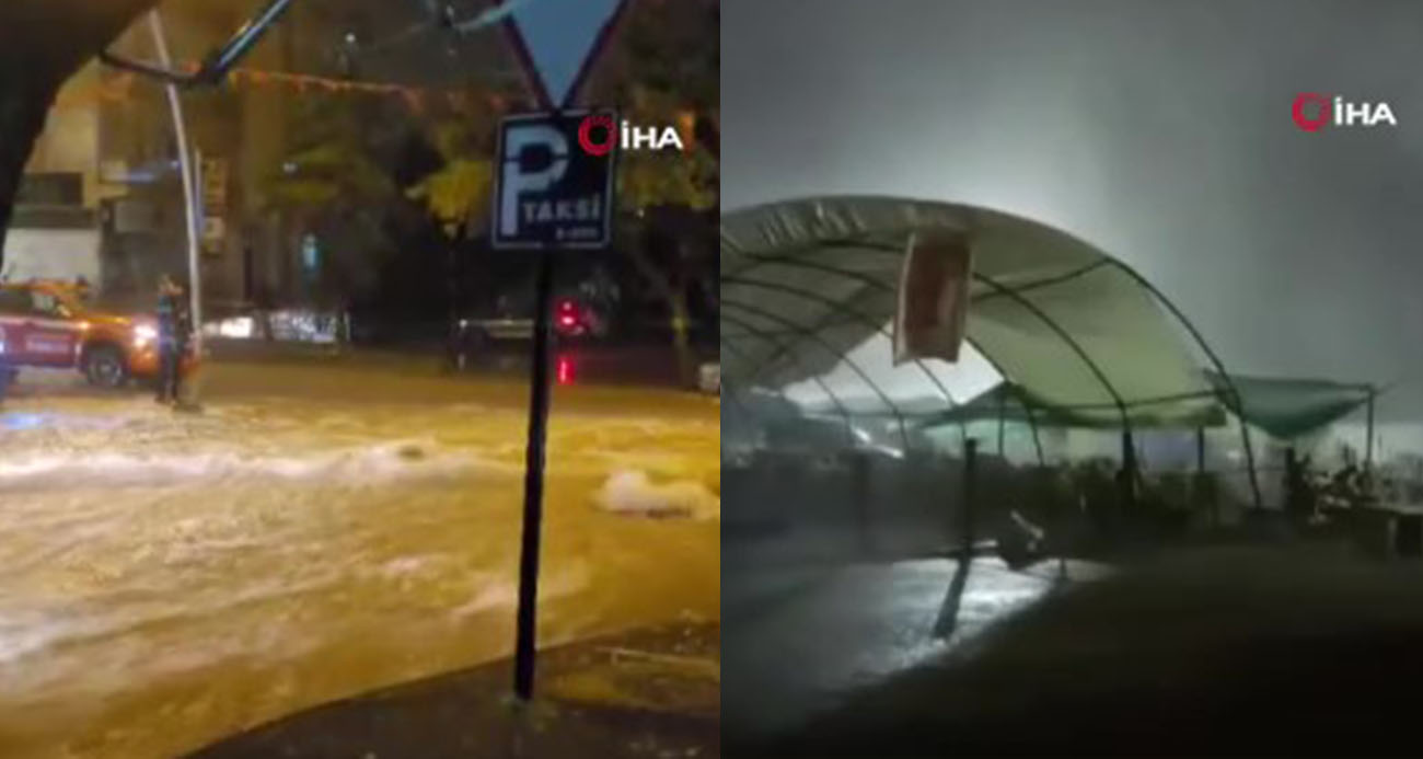 Ankara’da sağanak yağış hayatı olumsuz etkiledi