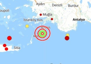 AFAD duyurdu: Muğla'nın Marmaris ilçesi açıklarında 4,7 büyüklüğünde deprem