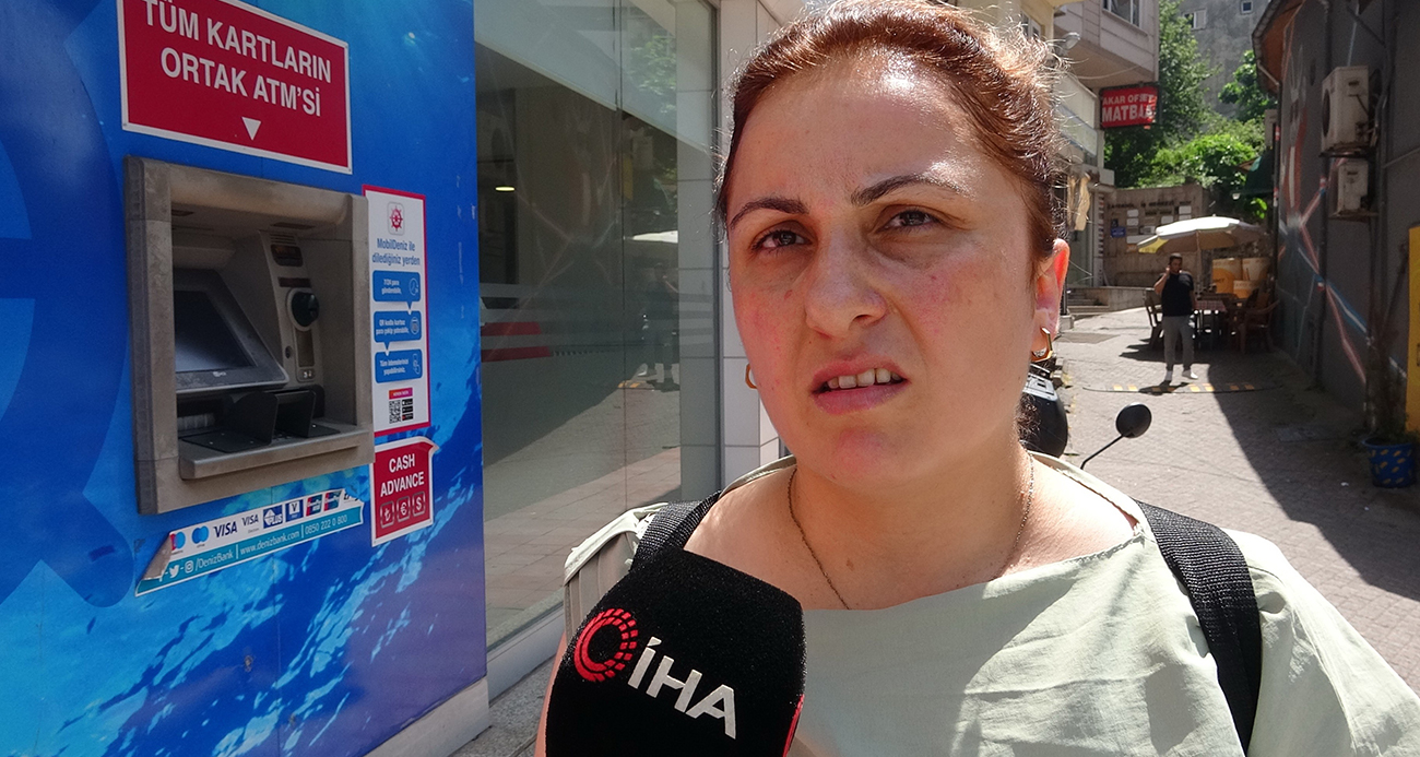 Denizbank ATM’sinden ödeme yapmak isterken hırsızın hedefi oldu