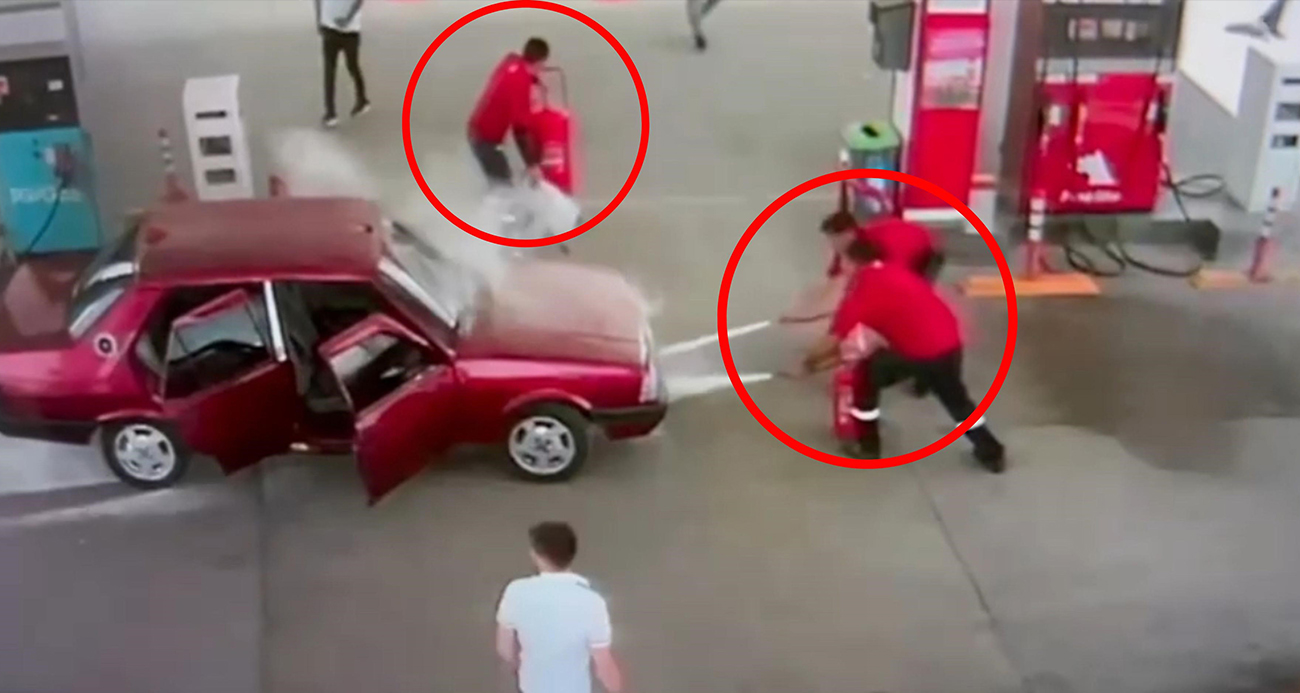 Diyarbakır’da akaryakıt istasyonunda facianın eşiğinden dönüldü... O anlar kamerada