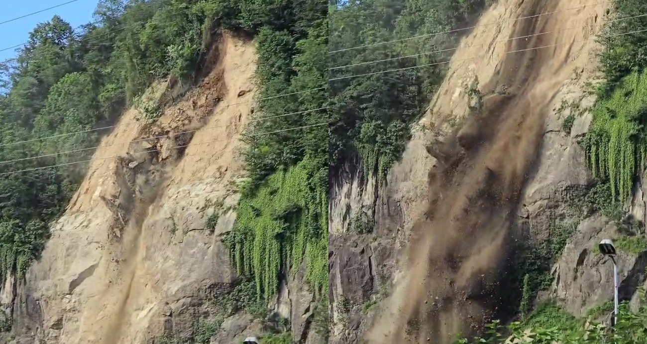 Rize’de toprak kayması