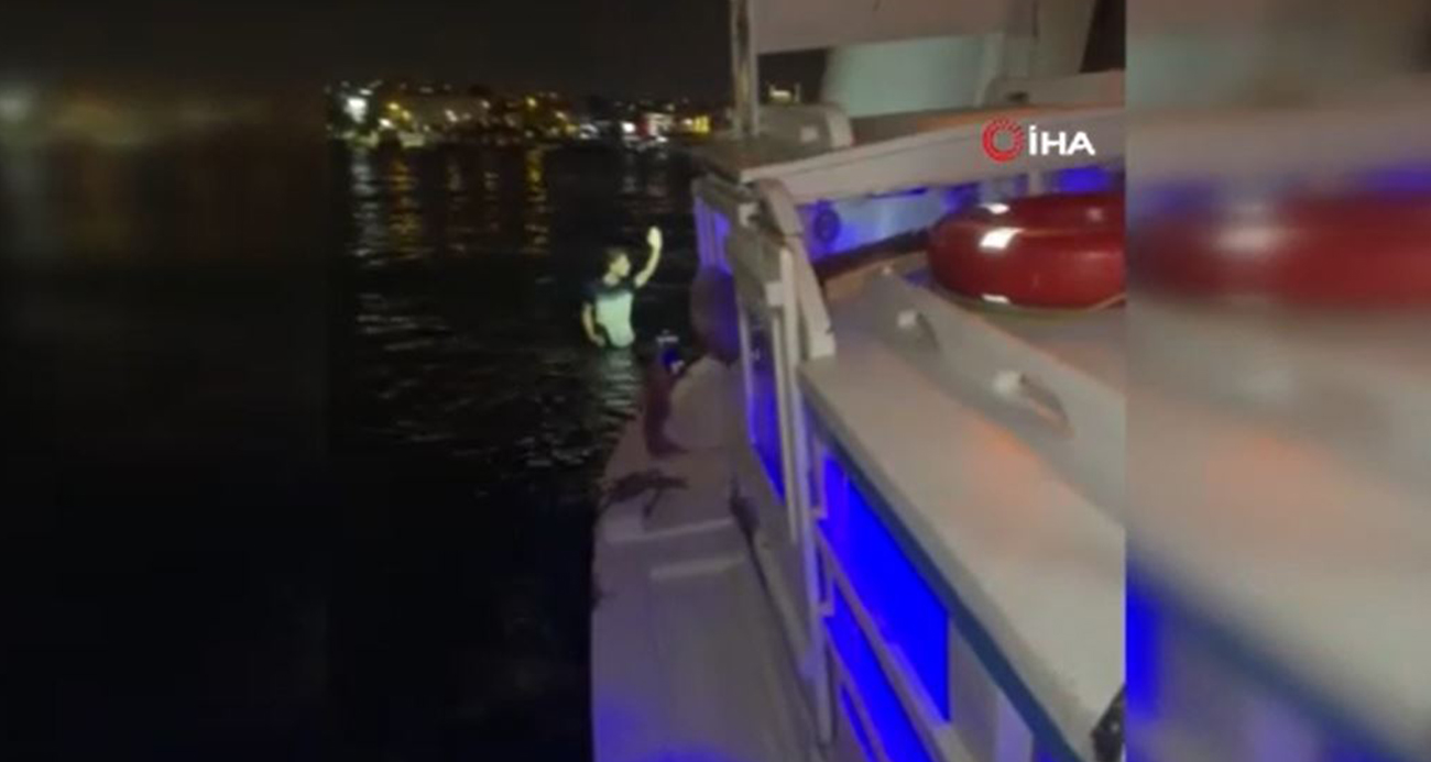 Haliç Metro Köprüsü’nden denize düşen genci, tur teknesinin kaptanı böyle kurtardı