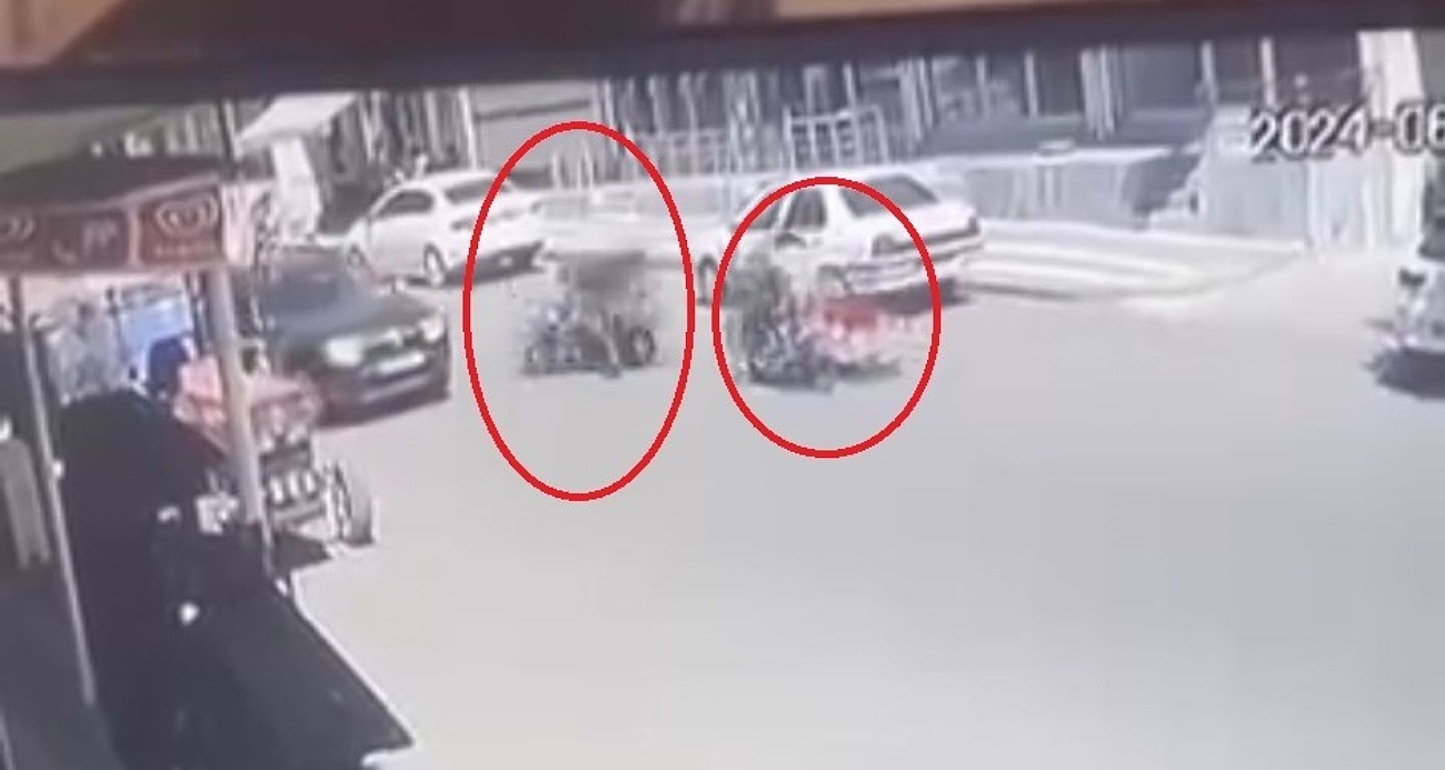 Diyarbakır’da sepetli motosikletler çarpıştı