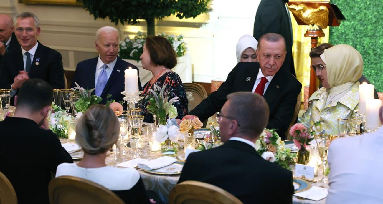 Cumhurbaşkanı Erdoğan, ABD Başkanı Joe Biden tarafından verilen akşam yemeğine katıldı