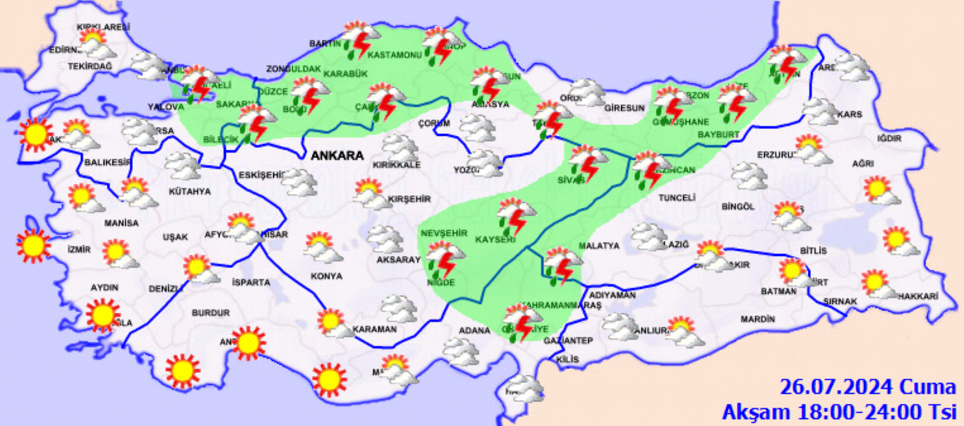 Meteoroloji'den İstanbul dahil 15 il için turuncu ve sarı kodlu uyarı