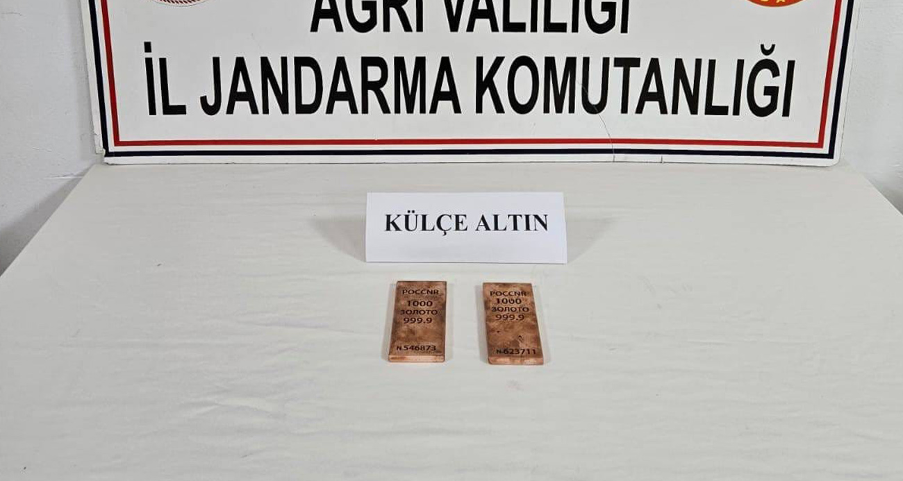 Ağrı’da 2 kilogram külçe altın ele geçirildi