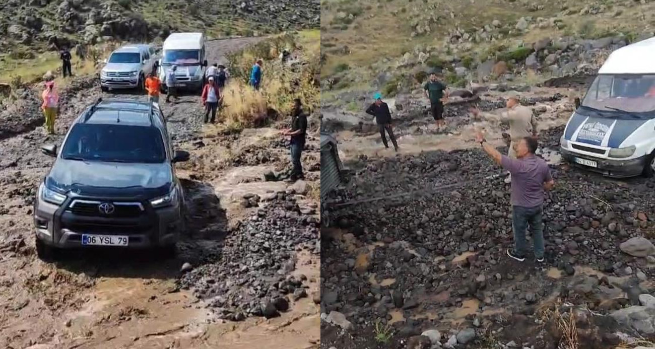 Ağrı Dağı’nda sel felaketi: Dağcılar ve turistler mahsur kaldı