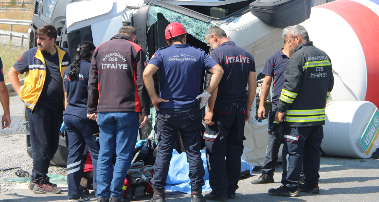 Beton mikseri devrildi: 1 ölü