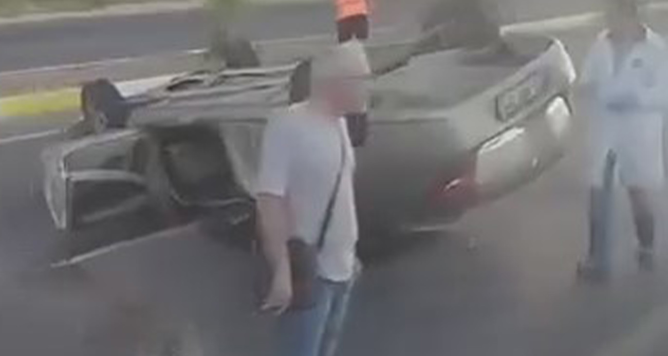 Balıkesir’de otomobil takla attı: 1 ölü, 4 yaralı