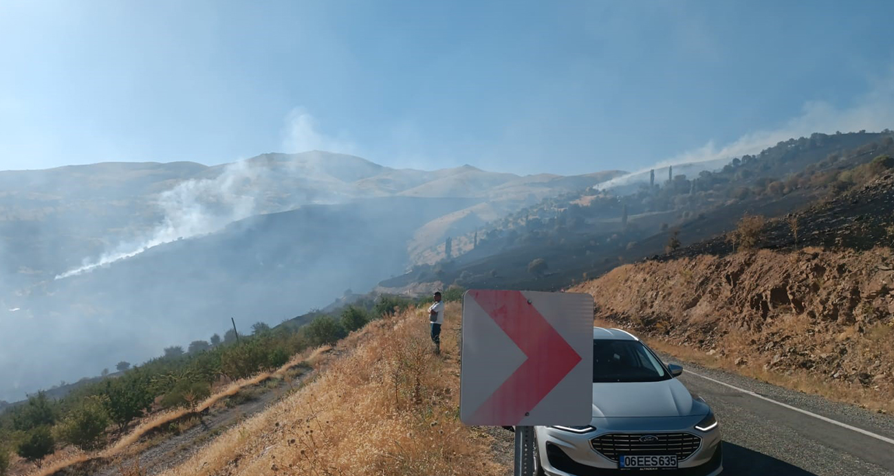 Pütürge’de arazi yangını ormanlık alana sıçradı