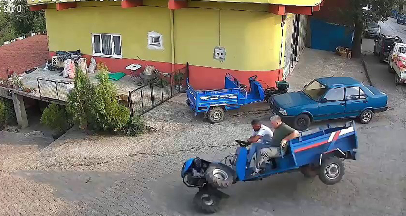 Ereğli’deki patpat kazası güvenlik kamerasına yansıdı