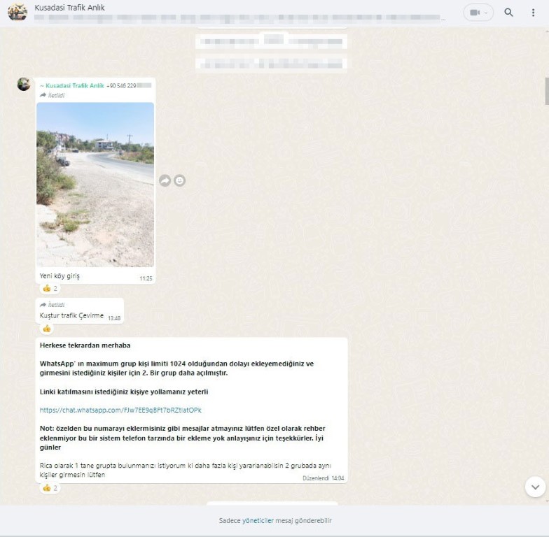 Polisin yaptığı denetimlerden kaçmak isteyenler ’whatsapp’ grubu kurmuş