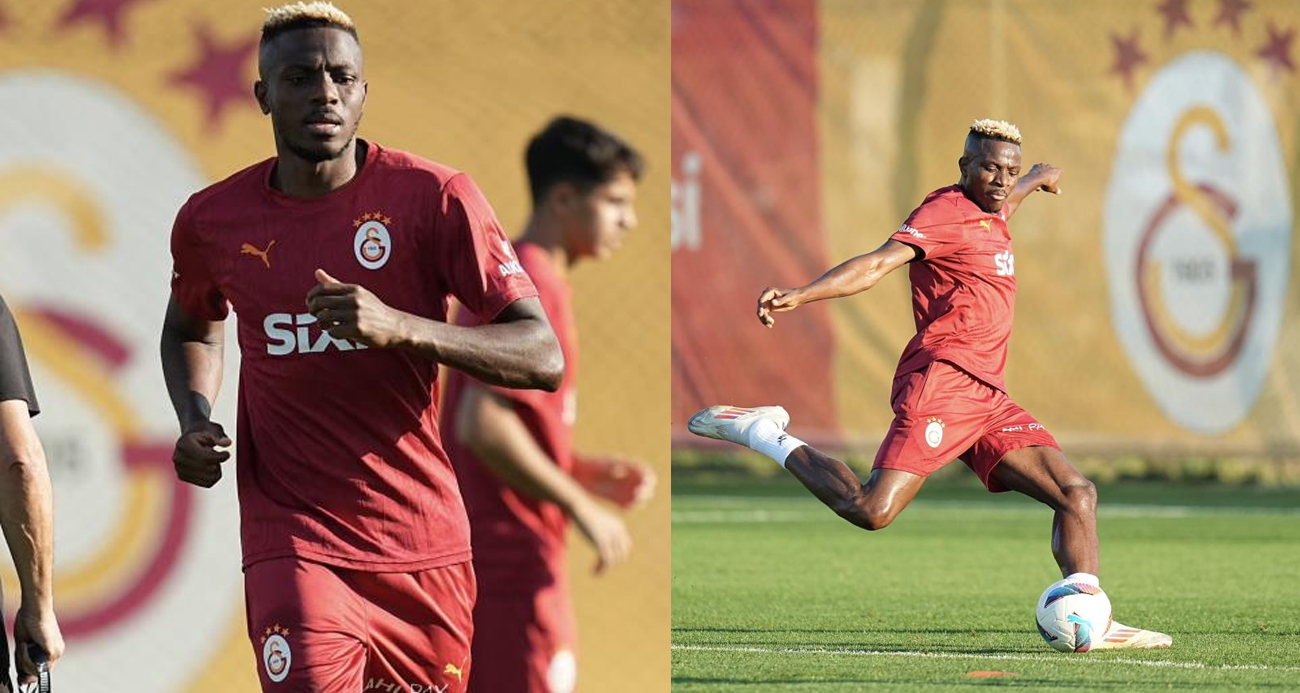 Galatasaray’da Victor Osimhen ilk antrenmanına çıktı