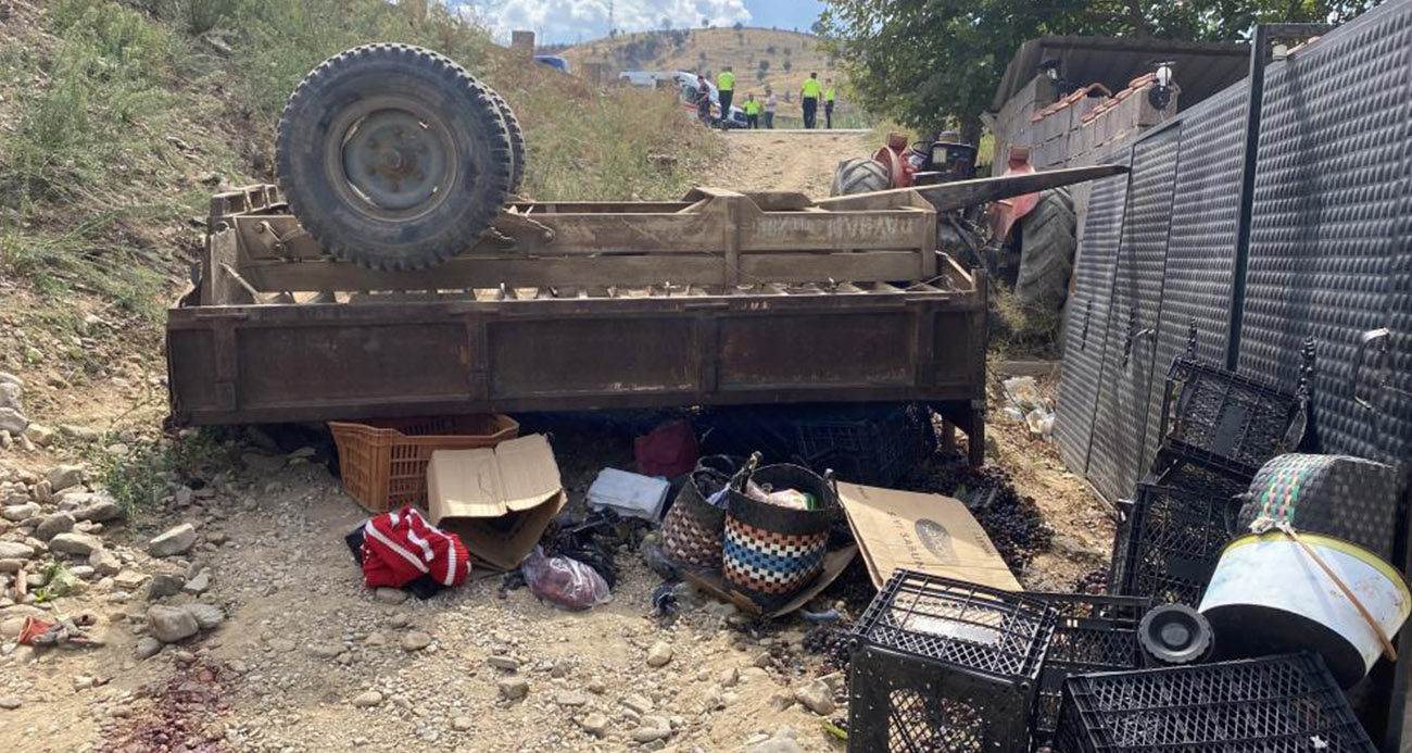 İşçileri taşıyan traktör devrildi: 11 yaralı