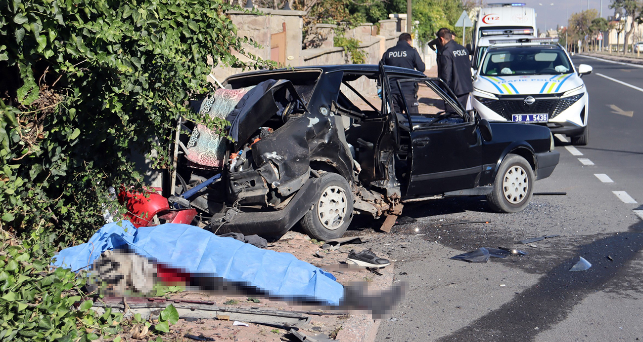 Kayseri’de kaza yapan Tofaş perte çıktı: 1 ölü, 3 yaralı