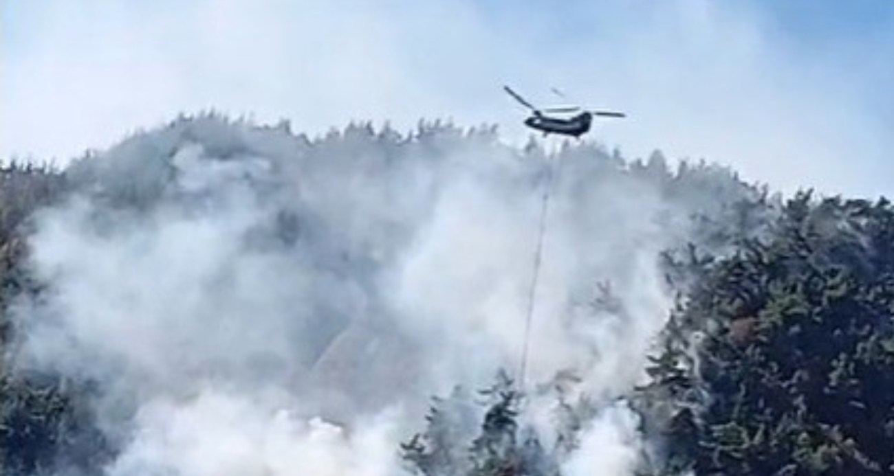 Kahramanmaraş’ta sarp arazideki yangın 3 gündür sürüyor