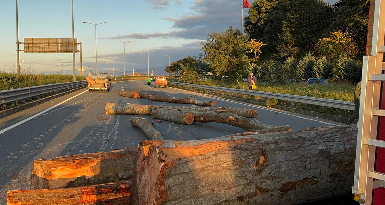 Rize’de tomruk yüklü kamyon ile kamyonet çarpıştı: 3 yaralı