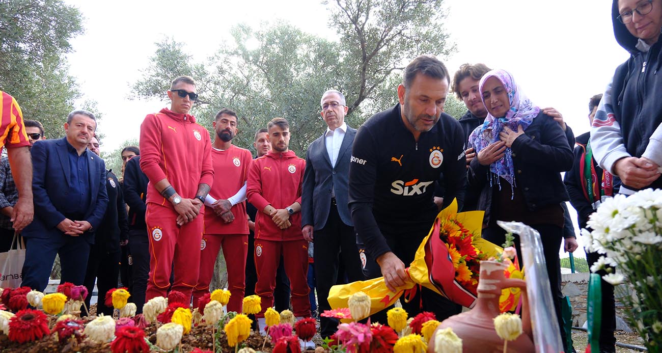 Galatasaray yönetimi ve futbolcular, Yiğit Kurt’un mezarını ziyaret etti