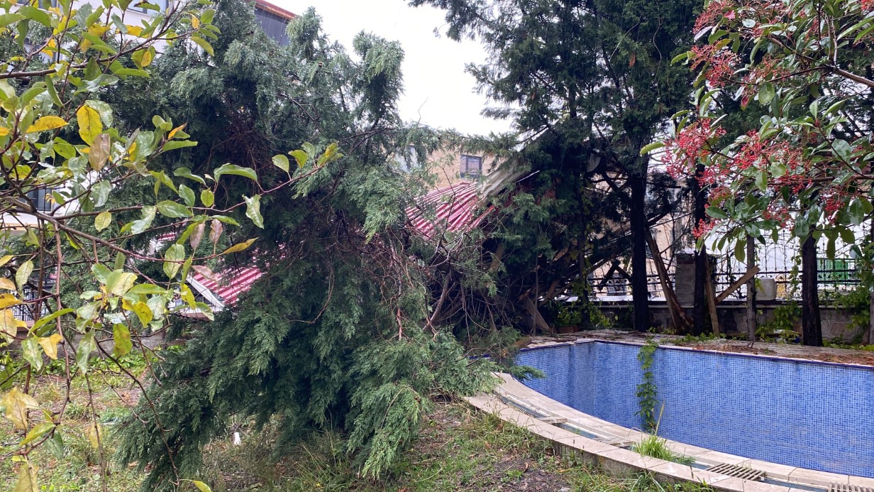 Kocaeli’de çatı uçtu, 6 otomobil hasar gördü