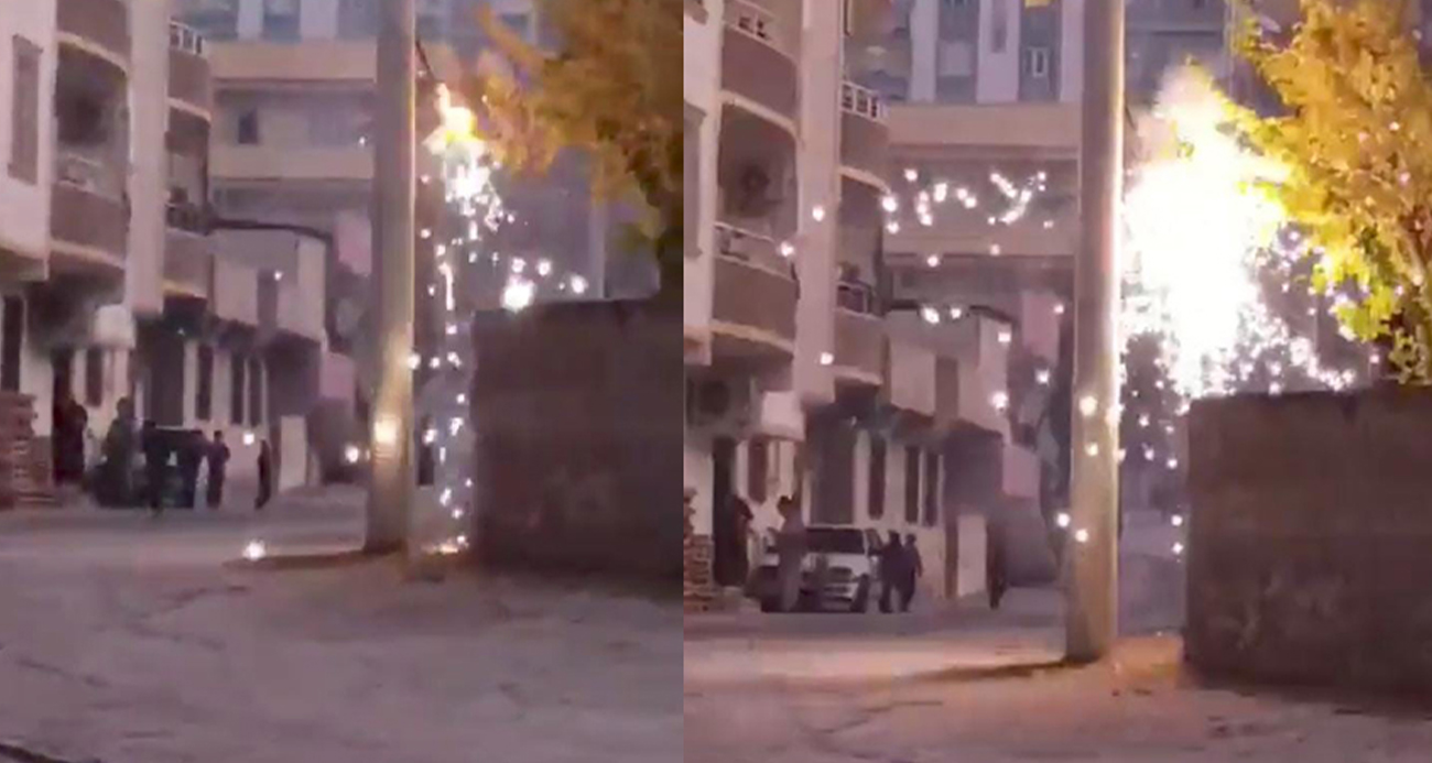 Kablolardaki patlamaları havai fişek gösterisi izler gibi izlediler