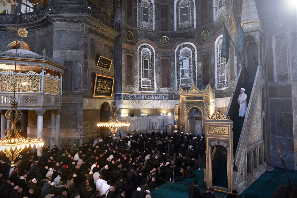 Diyanet İşleri Başkanı Erbaş, Ayasofya Camii’nde hutbe okudu: 