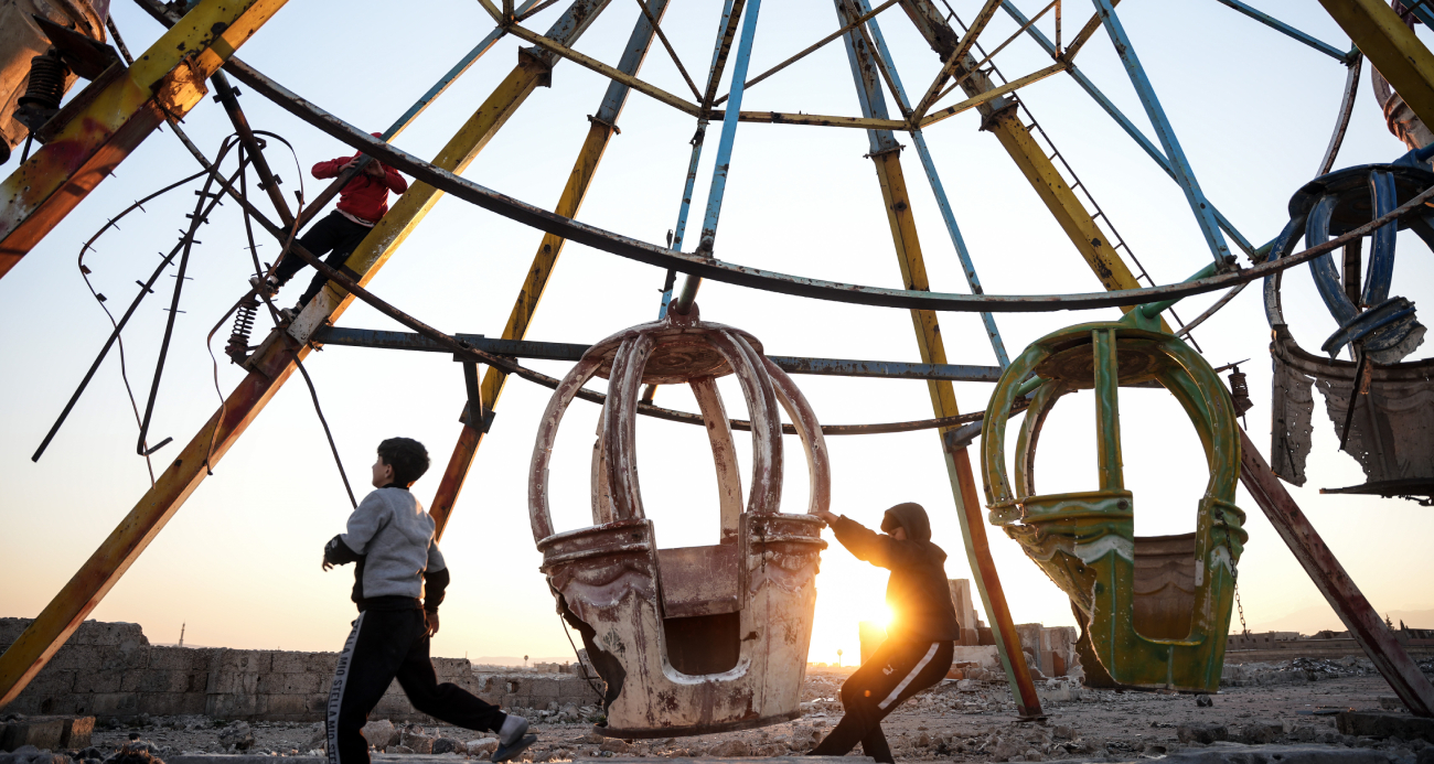 Suriyeli çocukların oyun alanı "harabeye dönen lunaparklar"