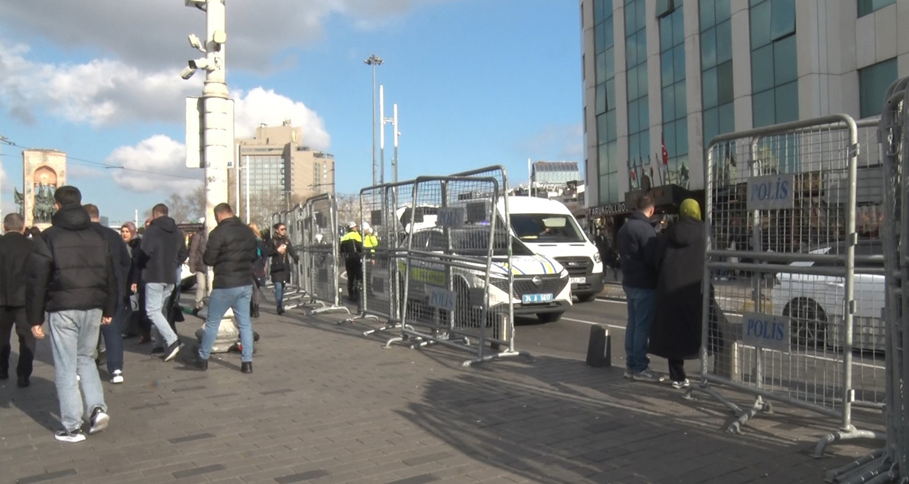 Taksim Meydanı demir bariyerlerle kapatıldı