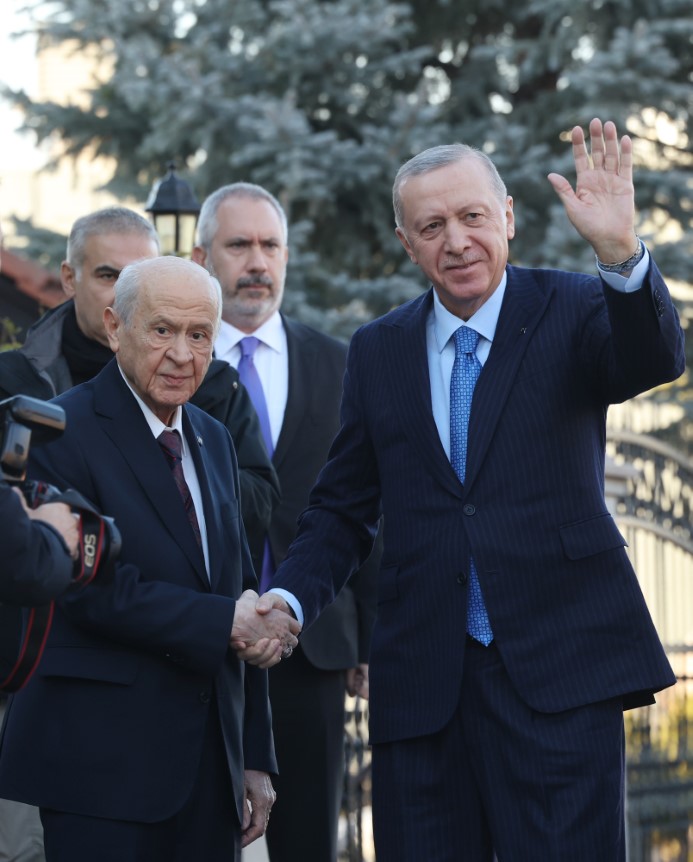 Cumhurbaşkanı Erdoğan, MHP Lideri Bahçeli ile bir araya geldi