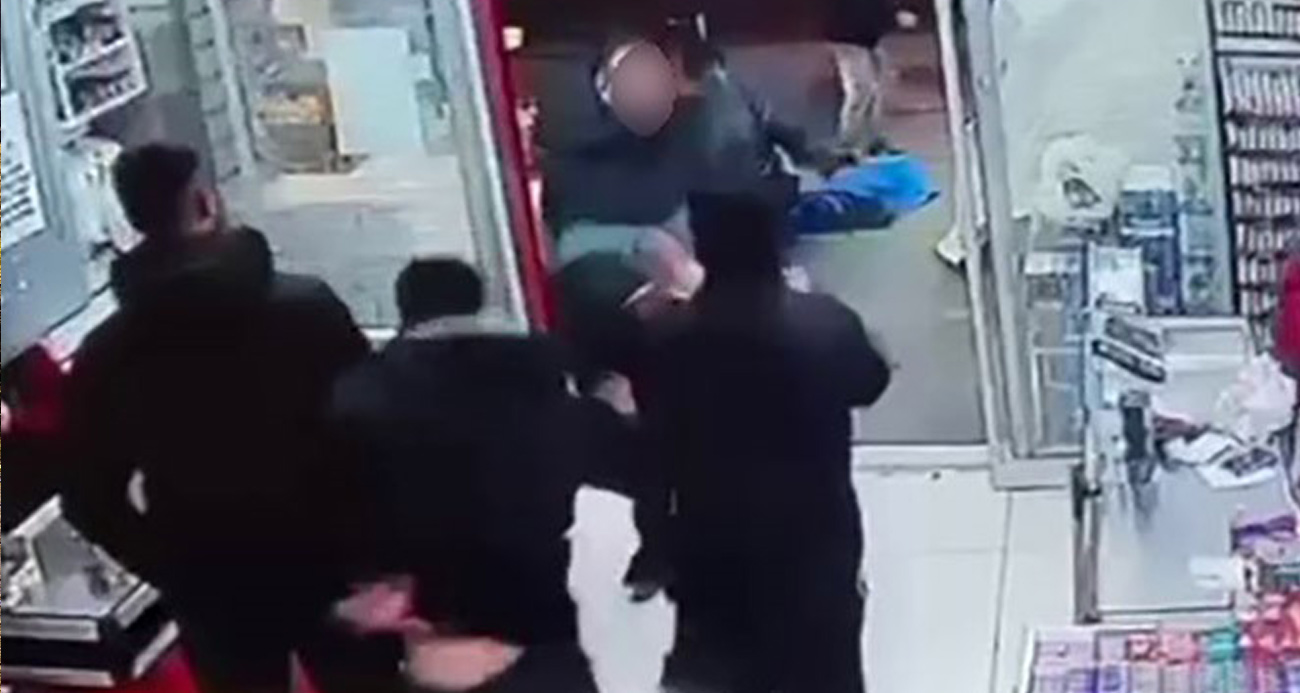 Markette korku dolu anlar: Çatışma anları saniye saniye kamerada