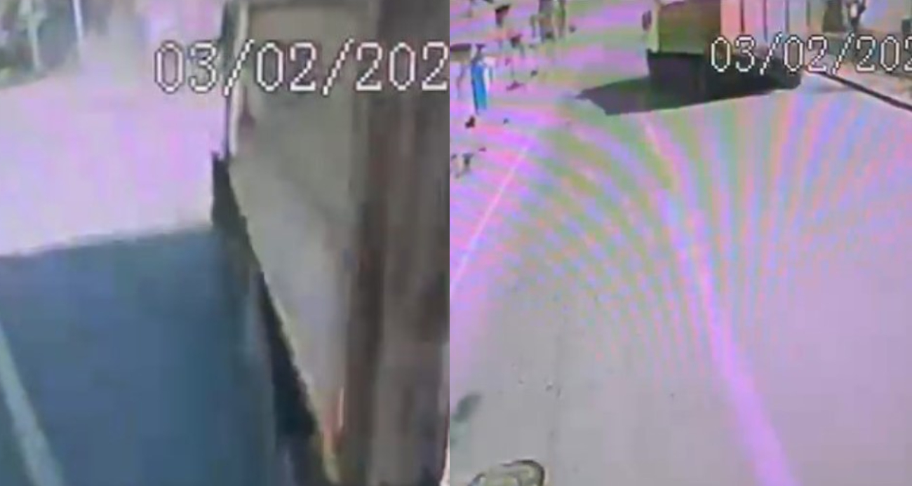 Freni patlayan kamyonun halk otobüsüne çarptığı anlar saniye saniye görüntülendi