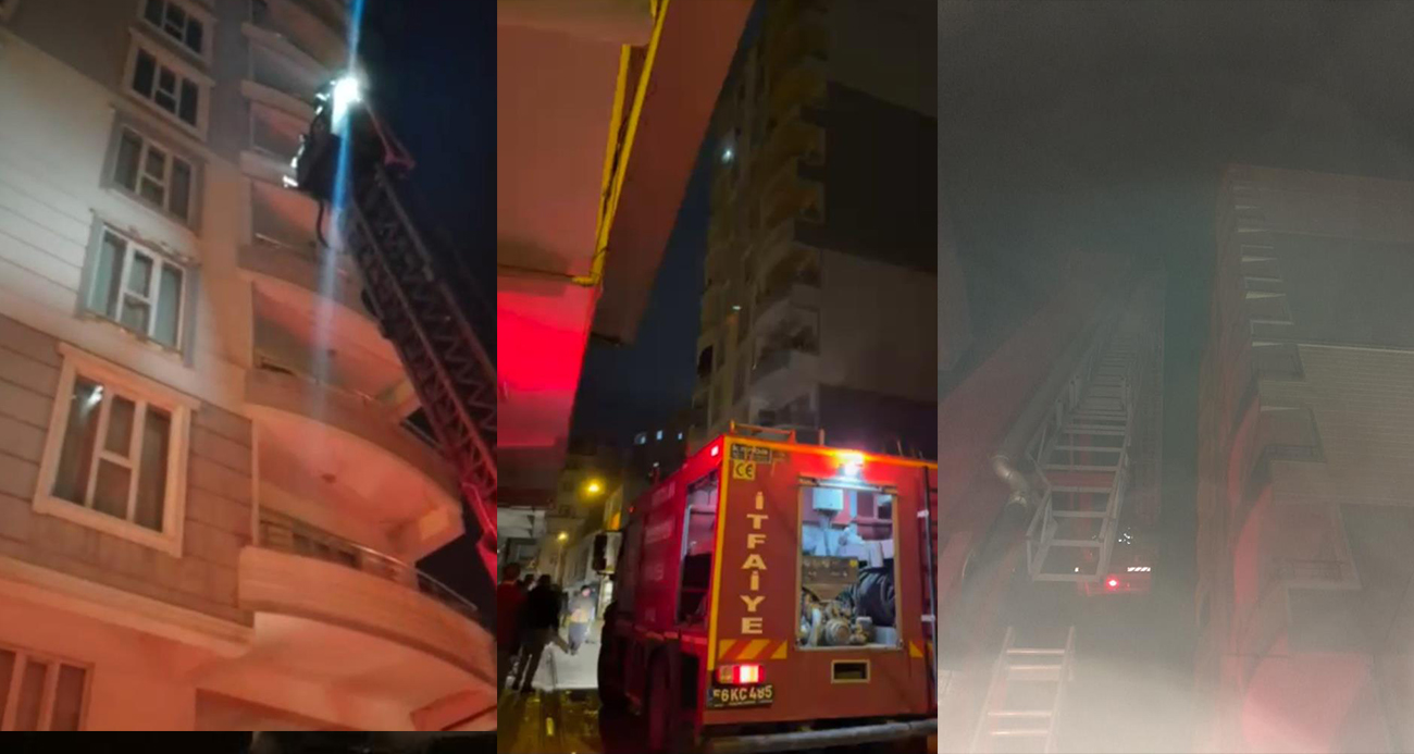 10 katlı binada yangın: 20 kişi dumandan etkilendi