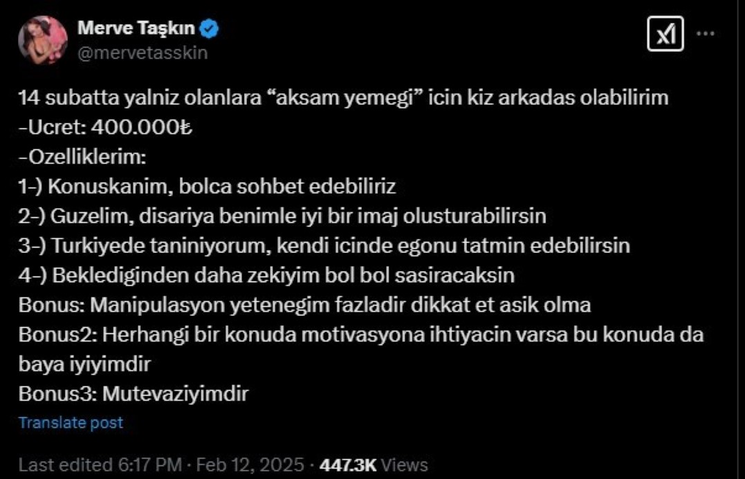 Sosyal medya fenomeni Merve Taşkın gözaltına alındı