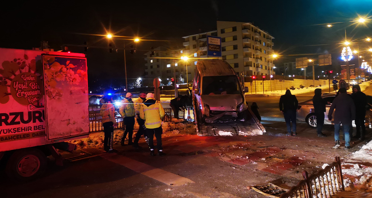 Erzurum'da kaza: 7 kişi yaralandı.