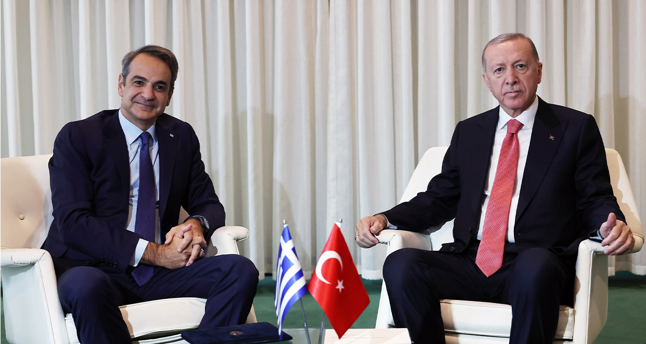 Cumhurbaşkanı Erdoğan, Yunanistan Başbakanı Miçotakis ile görüştü