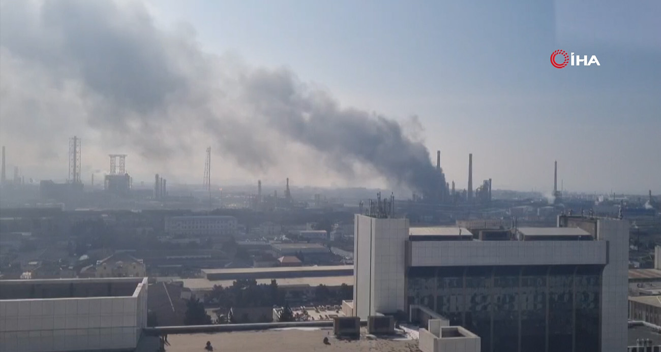 Azerbaycan’da petrol rafinerisinde yangın çıktı