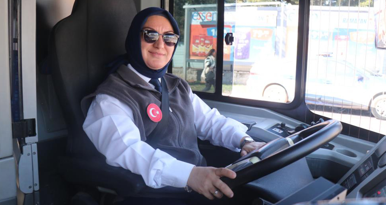 Ön yargıları kırıp belediye şoförü oldu: 2 çocuk annesi 8 yıldır direksiyon başında