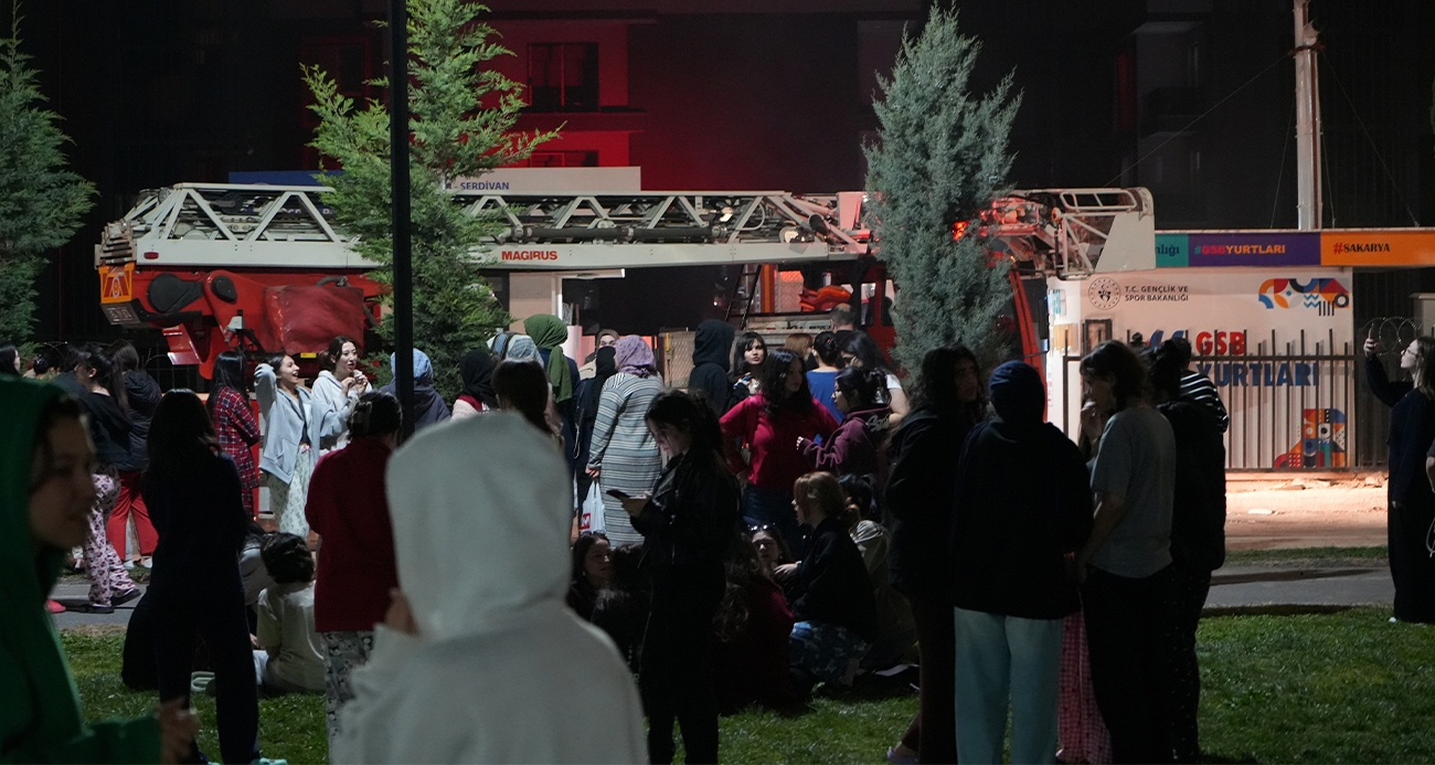 Kız yurdunda yangın paniği