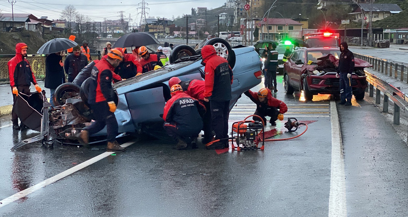 Rize’de otomobil ile cip çarpıştı: 1 ölü