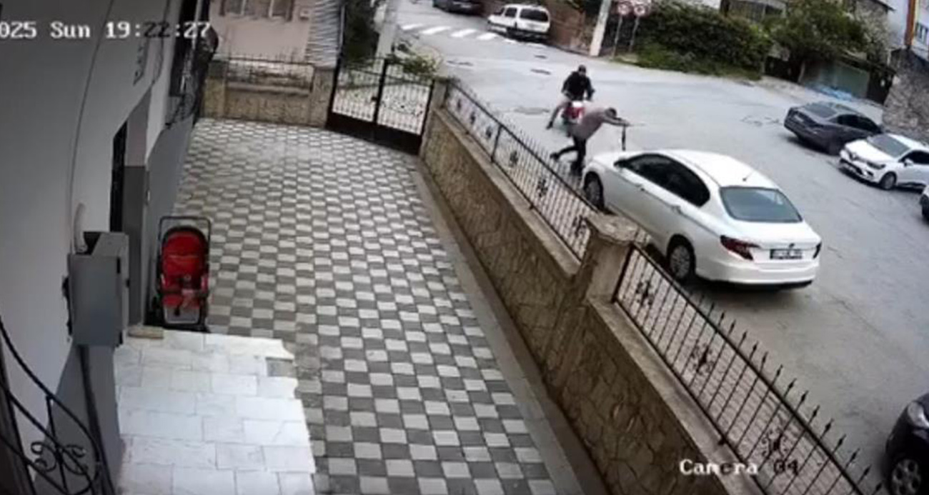 İlginç kaza: Otomobile çarptıktan sonra kaçtı